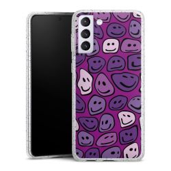 Silikon Glitter Case transparent-silber