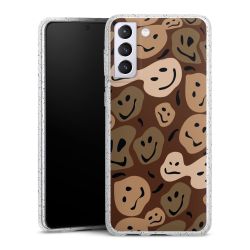 Silikon Glitter Case transparent-silber