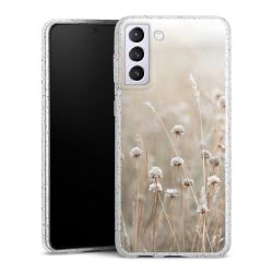 Silikon Glitter Case transparent-silber