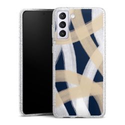 Silikon Glitter Case transparent-silber