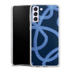 Silikon Glitter Case transparent-silber