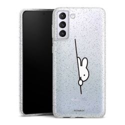 Silikon Glitter Case transparent-silber