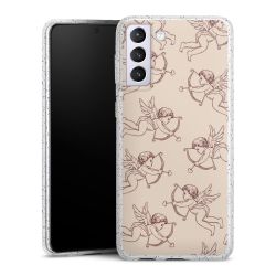 Silikon Glitter Case transparent-silber