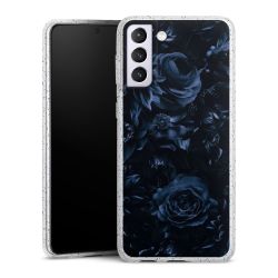 Silikon Glitter Case transparent-silber