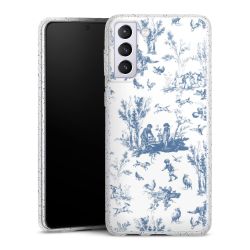 Silikon Glitter Case transparent-silber