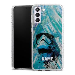 Silikon Glitter Case transparent-silber