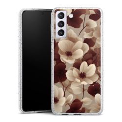 Silikon Glitter Case transparent-silber