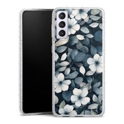 Silikon Glitter Case transparent-silber