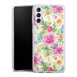 Silikon Glitter Case transparent-silber