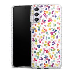 Silikon Glitter Case transparent-silber