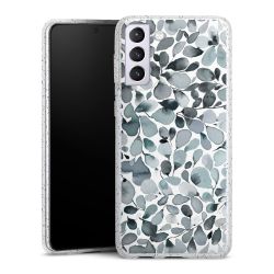 Silikon Glitter Case transparent-silber