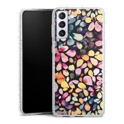 Silikon Glitter Case transparent-silber