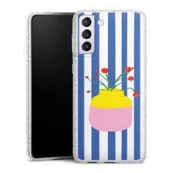 Silikon Glitter Case transparent-silber