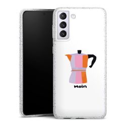 Silikon Glitter Case transparent-silber