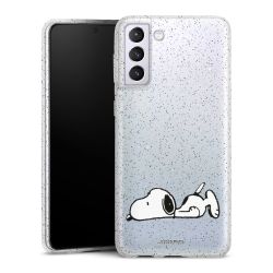Silikon Glitter Case transparent-silber