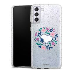 Silikon Glitter Case transparent-silber