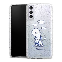 Silikon Glitter Case transparent-silber
