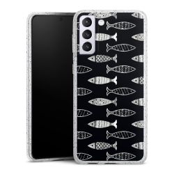 Silikon Glitter Case transparent-silber