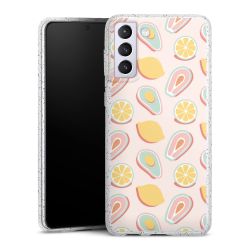 Silikon Glitter Case transparent-silber