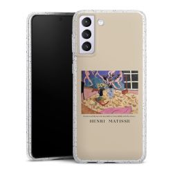 Silikon Glitter Case transparent-silber