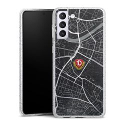 Silikon Glitter Case transparent-silber