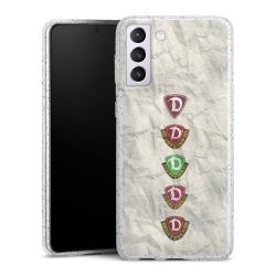 Silikon Glitter Case transparent-silber