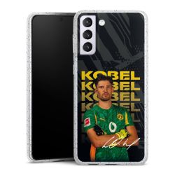 Silikon Glitter Case transparent-silber