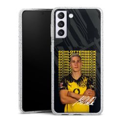 Silikon Glitter Case transparent-silber