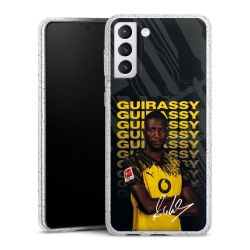 Silikon Glitter Case transparent-silber