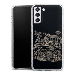 Silikon Glitter Case transparent-silber