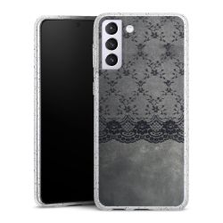 Silikon Glitter Case transparent-silber