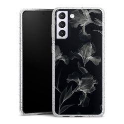 Silikon Glitter Case transparent-silber