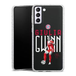 Silikon Glitter Case transparent-silber