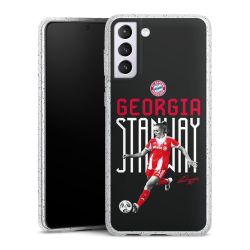 Silikon Glitter Case transparent-silber