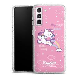 Silikon Glitter Case transparent-silber