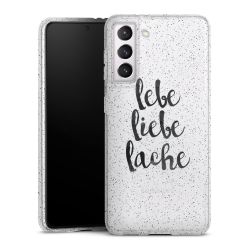 Silikon Glitter Case transparent-silber