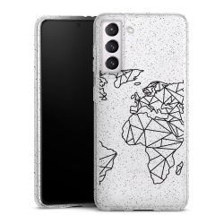 Silicone Glitter Case silver glitter