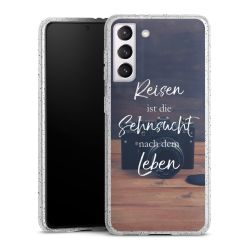 Silikon Glitter Case transparent-silber