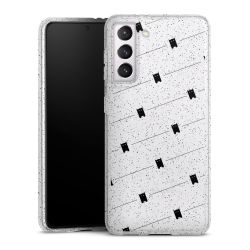 Silicone Glitter Case silver glitter