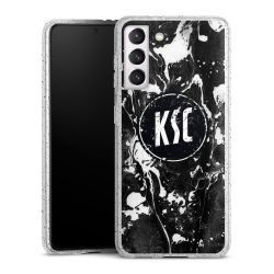 Silikon Glitter Case transparent-silber