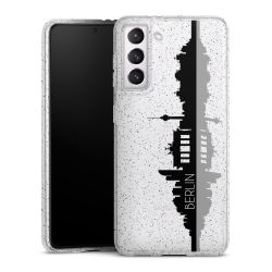 Silikon Glitter Case transparent-silber