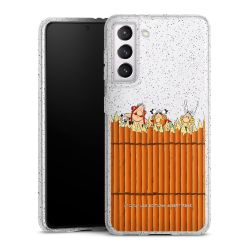 Silikon Glitter Case transparent-silber