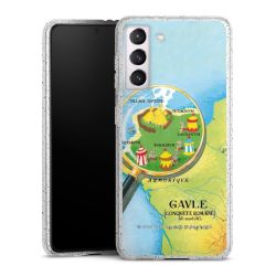 Silikon Glitter Case transparent-silber