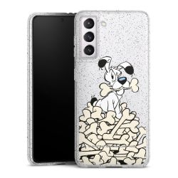 Silikon Glitter Case transparent-silber