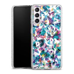 Silicone Glitter Case silver glitter