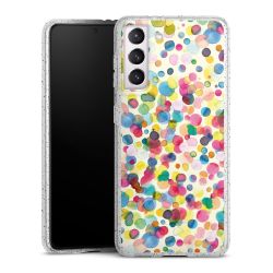 Silicone Glitter Case silver glitter