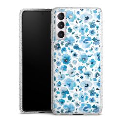 Silicone Glitter Case silver glitter