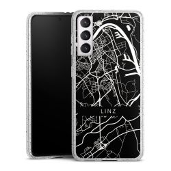 Silikon Glitter Case transparent-silber