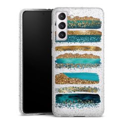 Silicone Glitter Case silver glitter