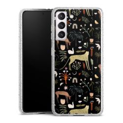 Silikon Glitter Case transparent-silber